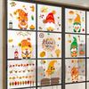 Christmas and New Year Decoration Glass Door Stickers, Christmas Snowman Static Stickers, Mall Store Scene Decoration