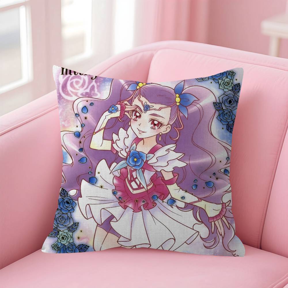 Anime Futari Wa Pretty Cure Cushion Cover Inches Farmhouse Decor Home Throw Pillow Covers For Couch Decorations