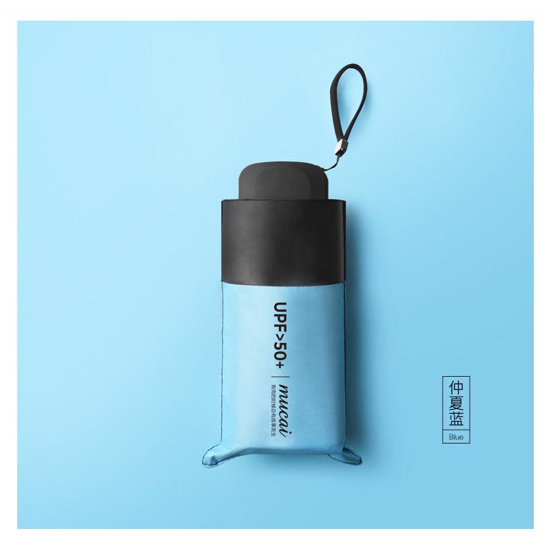 

Мини-карманный зонт Andy, солнцезащитный зонт от ультрафиолета, непромокаемый, ветрозащитный, легкий, складной, портативный, женский, мужской, мужской, зонтик Blue