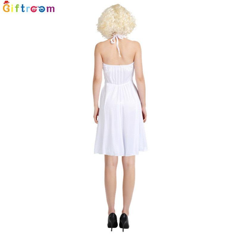Halloween Costume P Marilyn Monroe Dress Big Wave Wig Elvis Onesie Parody Show