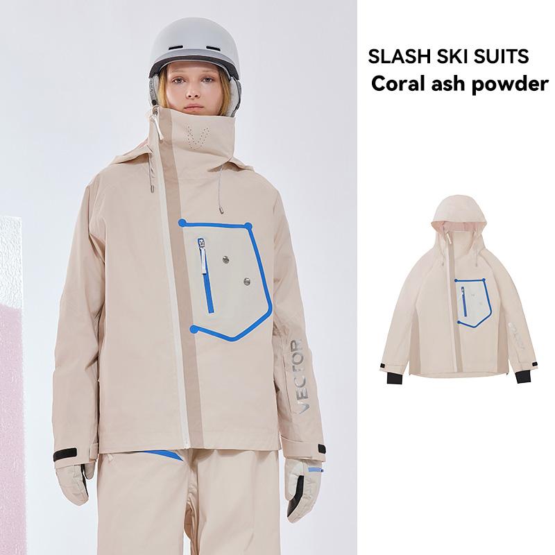 VECTOR Men Women Ski Jacket Winter Warm Windproof Waterproof Outdoor Sports Snowboard Ski Coat Trousers Snow Clothes Women