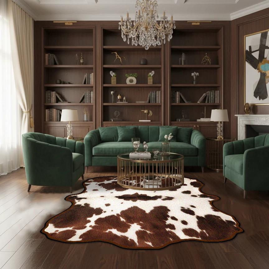 Tierhautimitat Außerirdischer Teppich Wohnzimmer Dekoration Weicher Teppich Schlafzimmer Dekor Einfache Reinigung Antirutsch Flanell Fußmatte Lounge