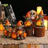 Halloween Light Emitting Hug Pumpkin Lamp Elves Resin Craft Decoration Tabletop
