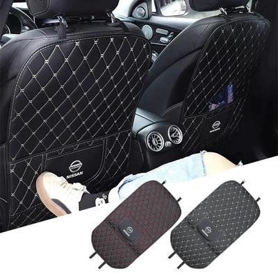 PU-Leder Abdeckung Autositzbezug Anti-Trittmatte Polster Sitzbezug für Nissan X-trail Qashqai Note Juke Sentra Patrol Leaf Zubehör