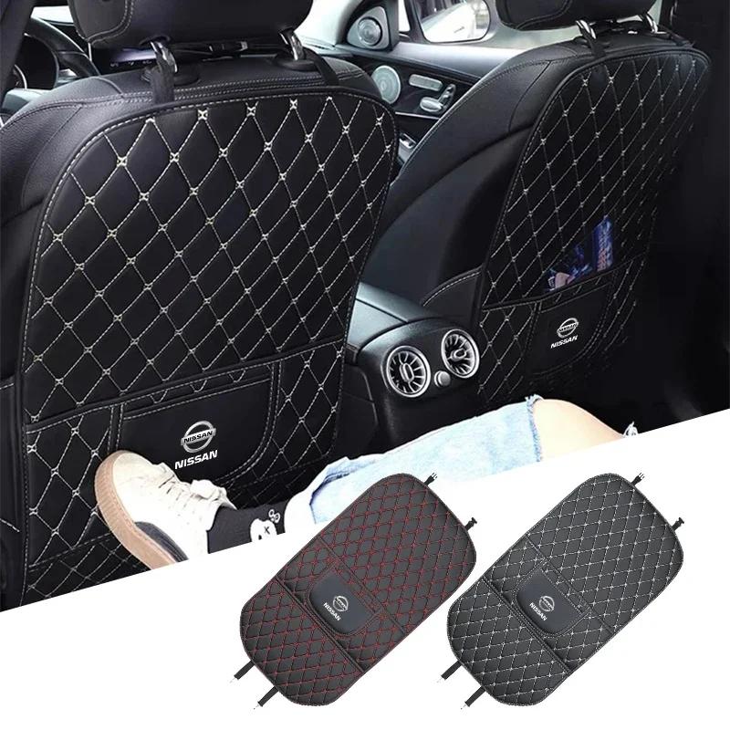 PU-Leder Abdeckung Autositzbezug Anti-Trittmatte Polster Sitzbezug für Nissan X-trail Qashqai Note Juke Sentra Patrol Leaf Zubehör