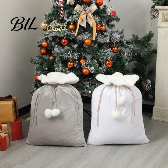 Decorative Drawstring Bags for Gifts Christmas Velvet Santa Gift Bag, 19 x 26 Inch Large Reusable Jewelry Organizer Claus Presents Sack Xmas
