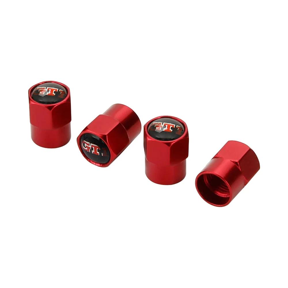 2026 Hot For VW VOLKSWAGEN 4PCS Alloy Car Tire Valve Caps Wheel Stem Covers for Volkswagen R Line GTI Polo Golf 5 6 7 Passat B5