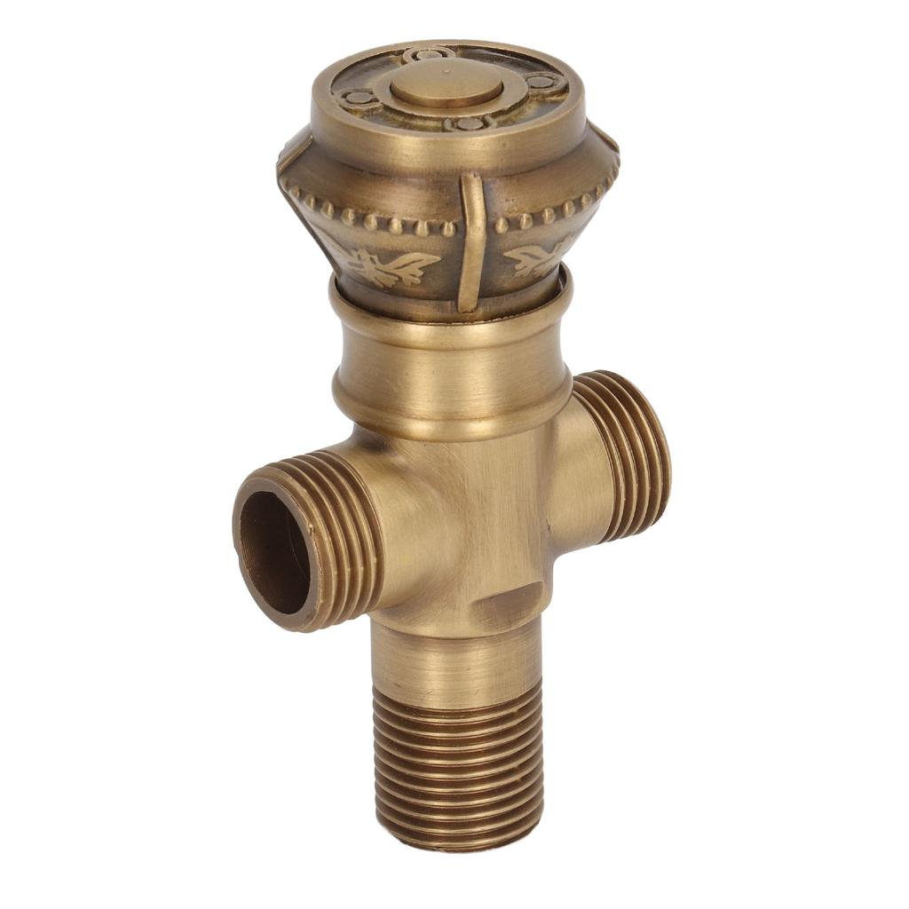 Eckventil Europäischer Antikstil Kalt-Warmwasserhahn Dreh-Eck-Absperrventil für Küche Badezimmer