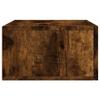 Wall Mounted Nightstand in Smoked Oak 35 x 35 x 20 cm