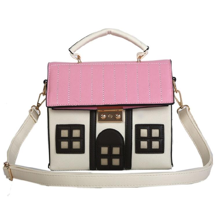 

Women Handbag House Shaped Shoulder Bag Fashion Crossbody Bag Cute Shopping Bag бежевий