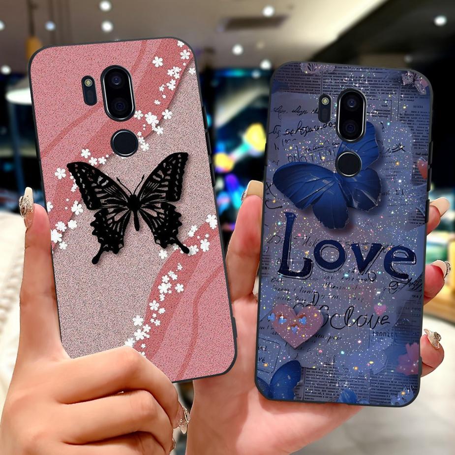 For LG G7 ThinQ Case Cute Cat Luxury Painted Cover Soft Slim Phone Case For LG G7 ThinQ G7Thinq LM-G710 G710 G7+ Back Cover Bags