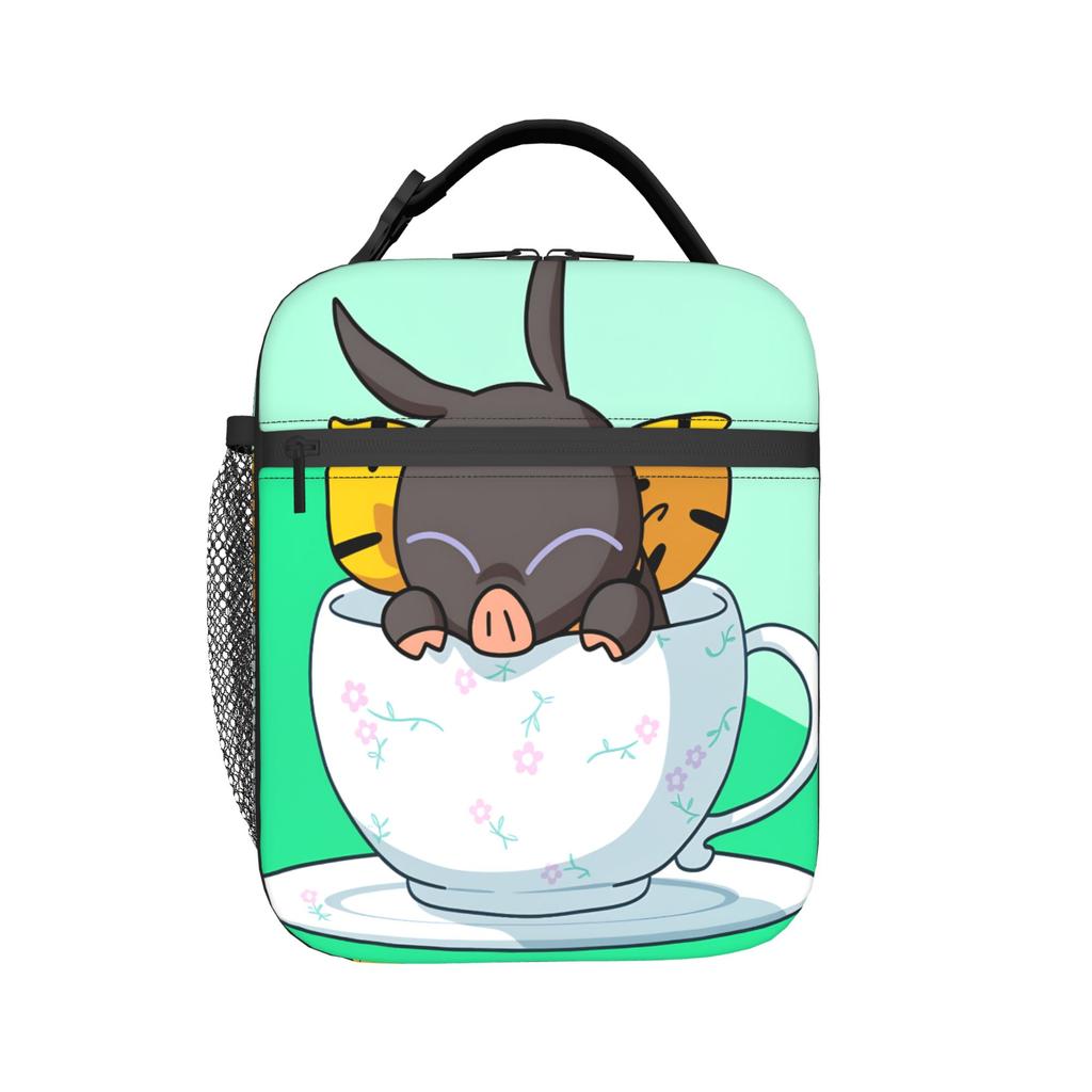 P-chan Ranma 1/2 Lunch Bag  Portable Insulated Lunch Box Men Travel Print Cooler Bag Casual Oxford Tote Food Bags