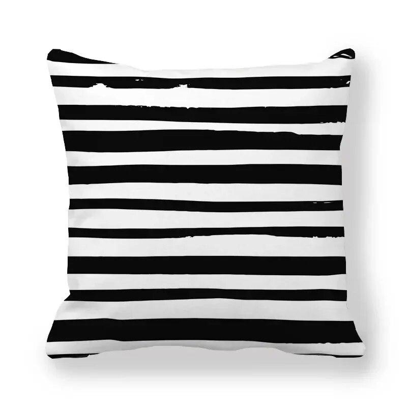 Colorful striped printed pillowcase home bedroom living room sofa cushion cover 45x45cm peach skin pillowcase