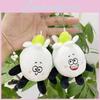 Cute Plush Vegetable Plush Toy Keychain Unique Backpack Charm With Short Fur