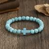 Prayer Men Natural Stone Wood Beads Rosary Hematite Cross Bracelets Onyx Meditation Bracelet Women Yoga Jewelry Homme Pulsera