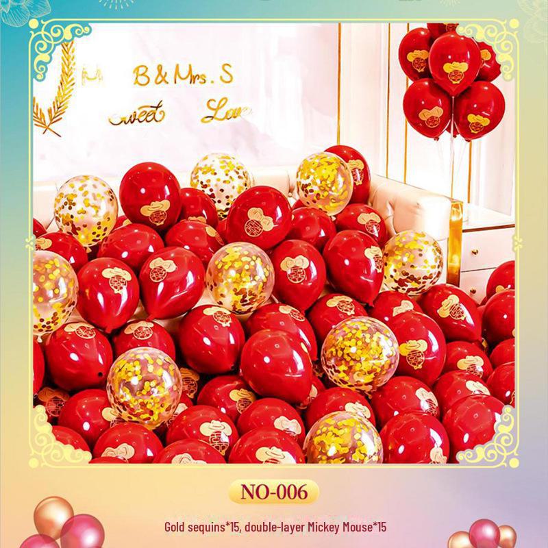 Celebrity Red Sequin Balloon Set - Perfect for Birthdays, Weddings & Parties