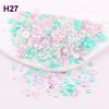 2mm-10mm Mixed Pearl & Resin AB Plated Half-Round ABS Imitation Pearl DIY Accessories