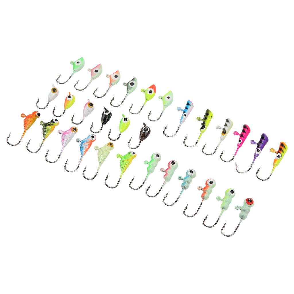 Winter Ice Fishing Lure Jigs Artificial Small Ice Fishing Hook Mini Head Hook Jigs Bait
