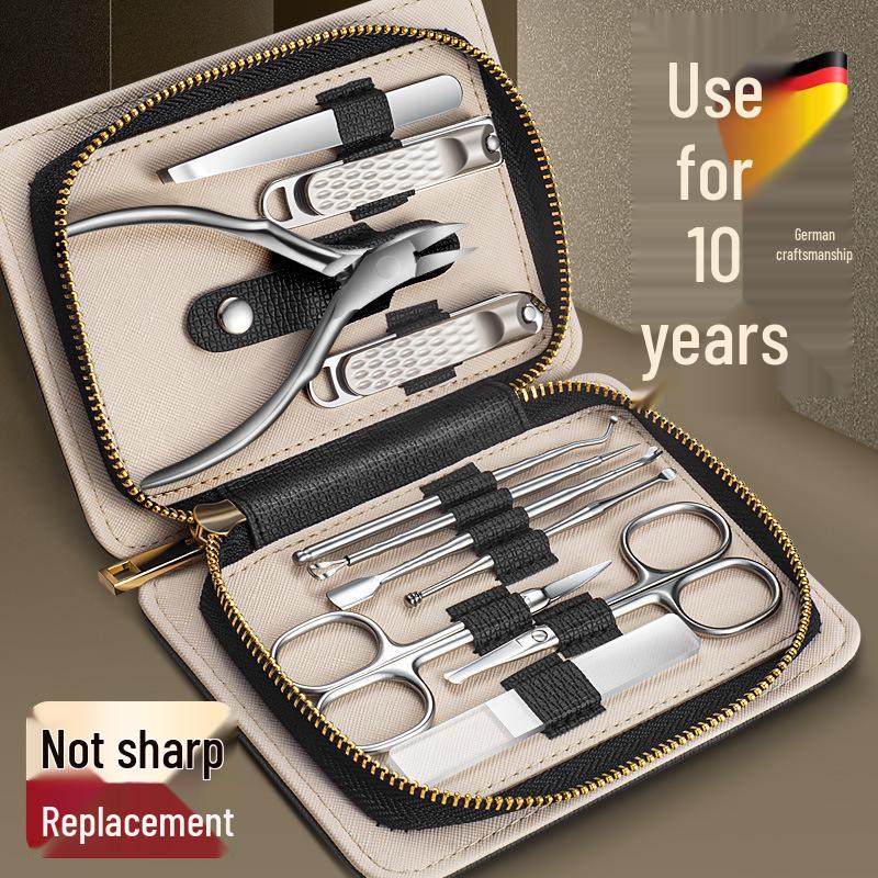 Premium Stainless Steel Manicure & Pedicure Tool Set with Tweezers and Nail Clippers