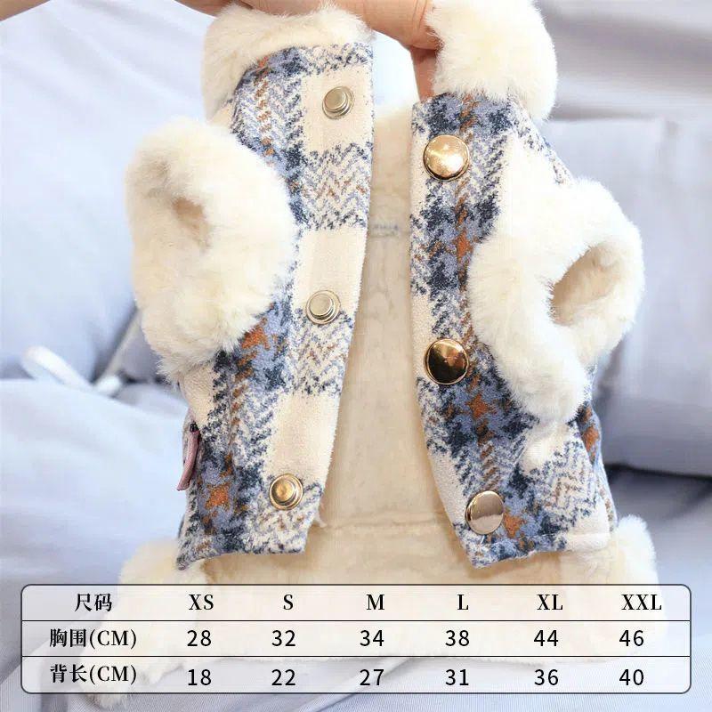 Dog Winter Clothes Autumn Winter Traction Hoodie Couple Pet Warm Vest Princess Cute Dress Cat Winter
