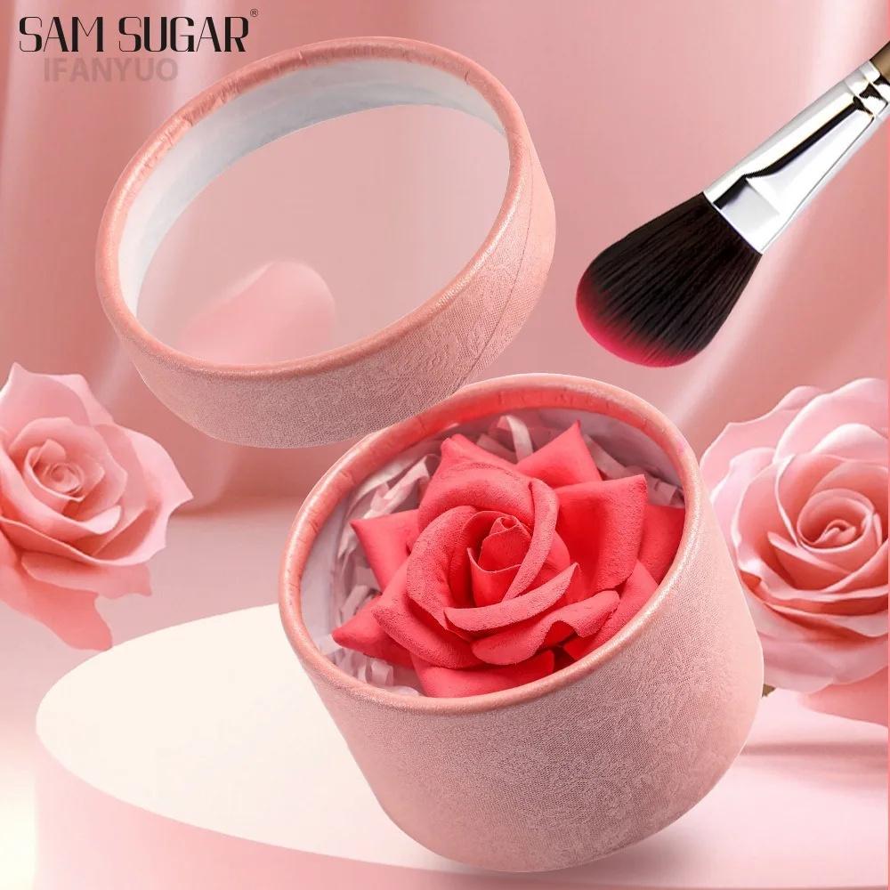 Jednobarevná 3D okvětní lístek květiny tvářenka rozjasňovač perleťový highloss rozjasnění obličeje kontura rouge třpytivý makeup dárek