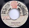 7inch Record DANNY JACKSON  Miracle NONE Black Solidarit Jamaica Reggae Ska  Dub Used