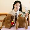Trendy Capybara Plush Backpack for Girls: Stylish Student & Shopping Bag