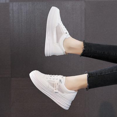 Damenschuhe 2025Sommer Atmungsaktive Mesh-Schuhe Plateau Bequeme Freizeitschuhe Leichte Sneaker Damen Ballerinas Zapatillas De Mujer