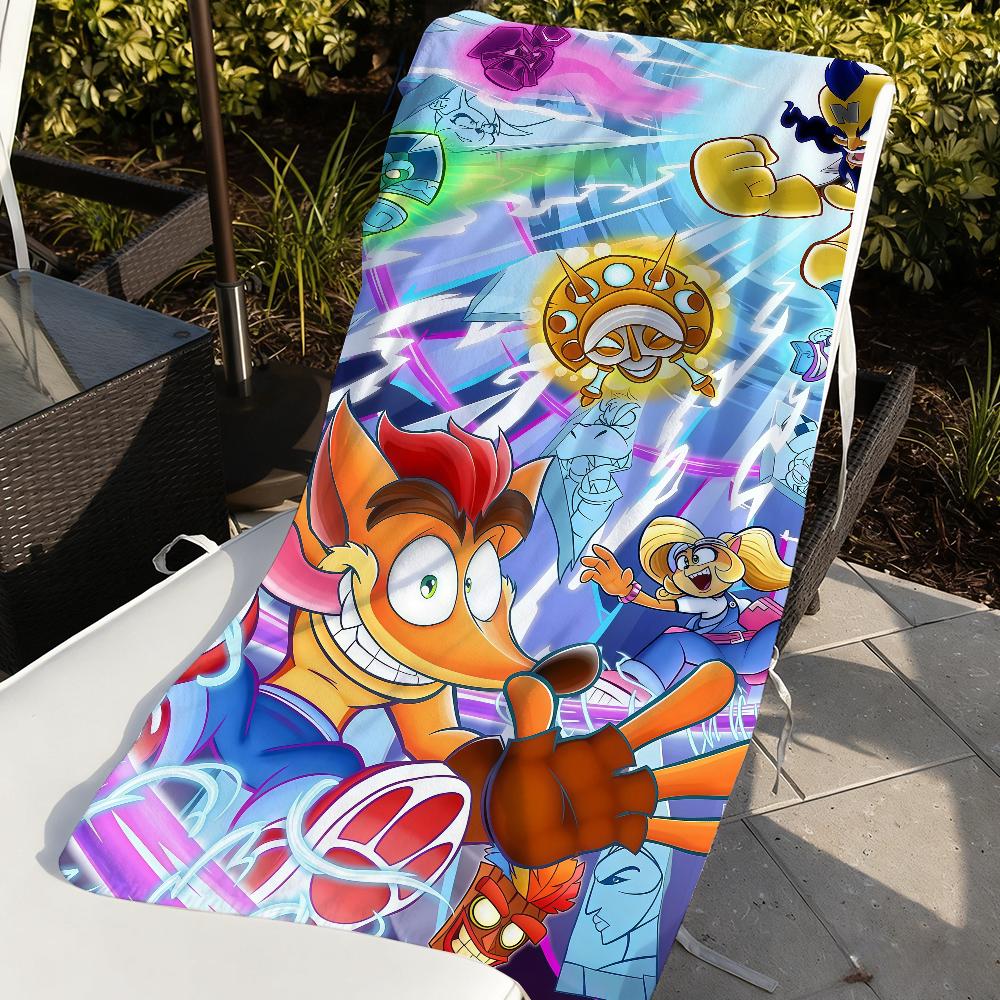 Game C-CrashS B-bandicoot-S Towel Sports Quick Dry Travel Camping Gear Sandproof Soft Light Large Beach Towel
