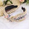 New Fashion Headband For Women Bohemia Flower Hairband Girls Embroidery Vintage Ethnic Style With Teeth Non-slip Turban