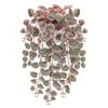 Green Pink Leaves Artificial Plants Plastic Stem Hanging Design Fake Hanging Vines Photo Props Silk Leaves