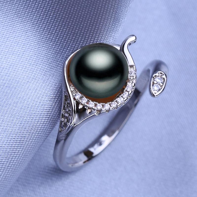 FEEYOO Ringe mit natürlichen Süßwasserperlen für Damen und Mädchen, klassisch, verstellbare Größe, Party-Schmuck