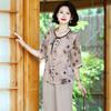 2026 Summer Stylish Loose Chiffon Two-Piece Set for Middle-Aged Women