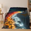 Colorful Pebble rainbow Cobblestone Stone Flannel Blanket Soft Warm Blanket Throw Blanket for Bedroom Living Room Bed Picnic