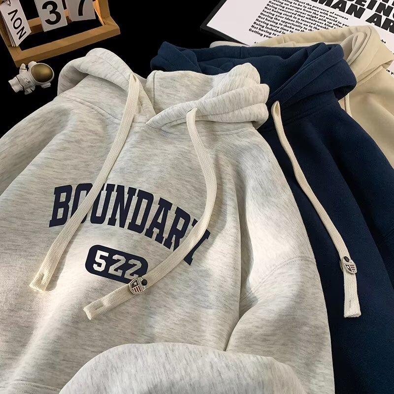 Men's Winter Hooded Sweatshirt - Korean Style, Casual Thickened Pullover with Plus Velvet.