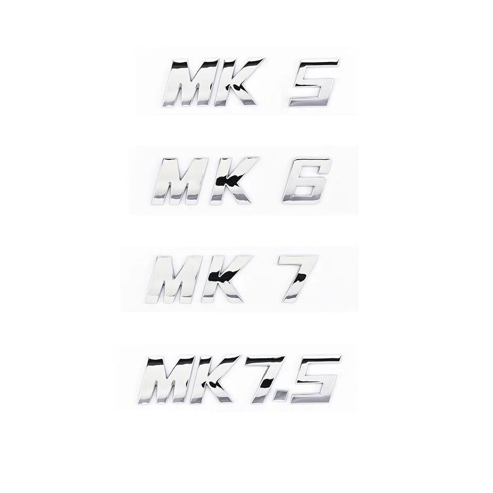 3D ABS Buchstaben MK5 MK6 MK7 MK7.5 Emblem Auto Abzeichen Aufkleber für VW volkswagen GOLF Auto Fender Trunk Hinten Aufkleber