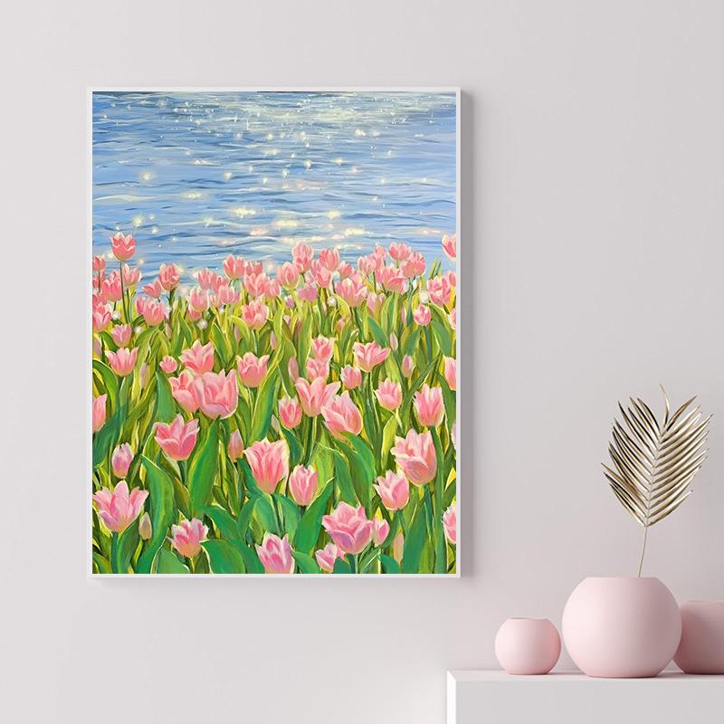 40X50Cm Diamond Painting Large Size Diamond Sticker Bedroom Living Room Decorative Painting With Photo Frame