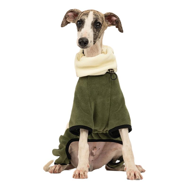 Gilet in Pile Invernale per Levriero Italiano Abbigliamento per Cani Antivento Collo Alto Giacca per Animali Domestici Morbido Pile Polare Caldo Cappotto per Animali Domestici
