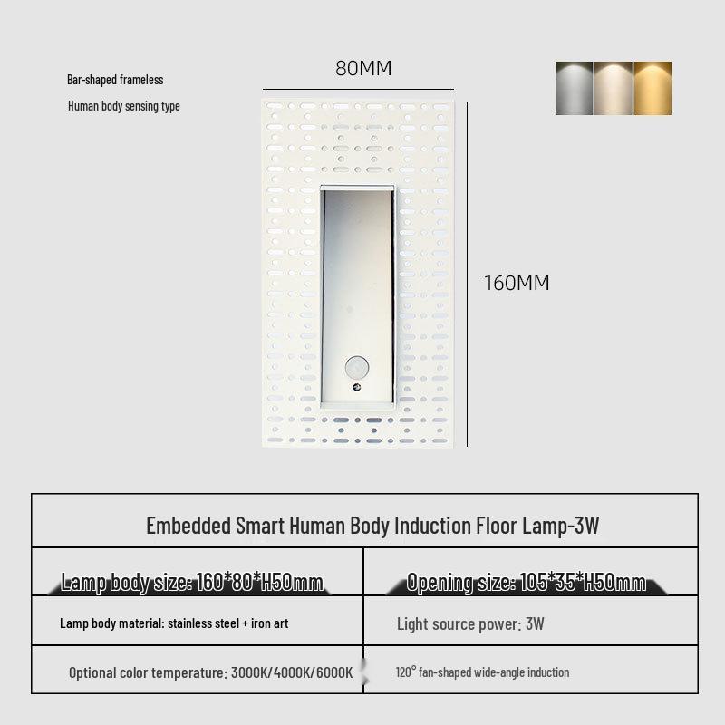 Wireless Motion Sensor Stair Lights - Borderless Embedded Design