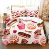 Bedding Set Pink Love Heart Duvet Cover Boys Fashion Quilt Cover Girls Room Cute Sweets Bedding King/Queen Duvet Cover Set
