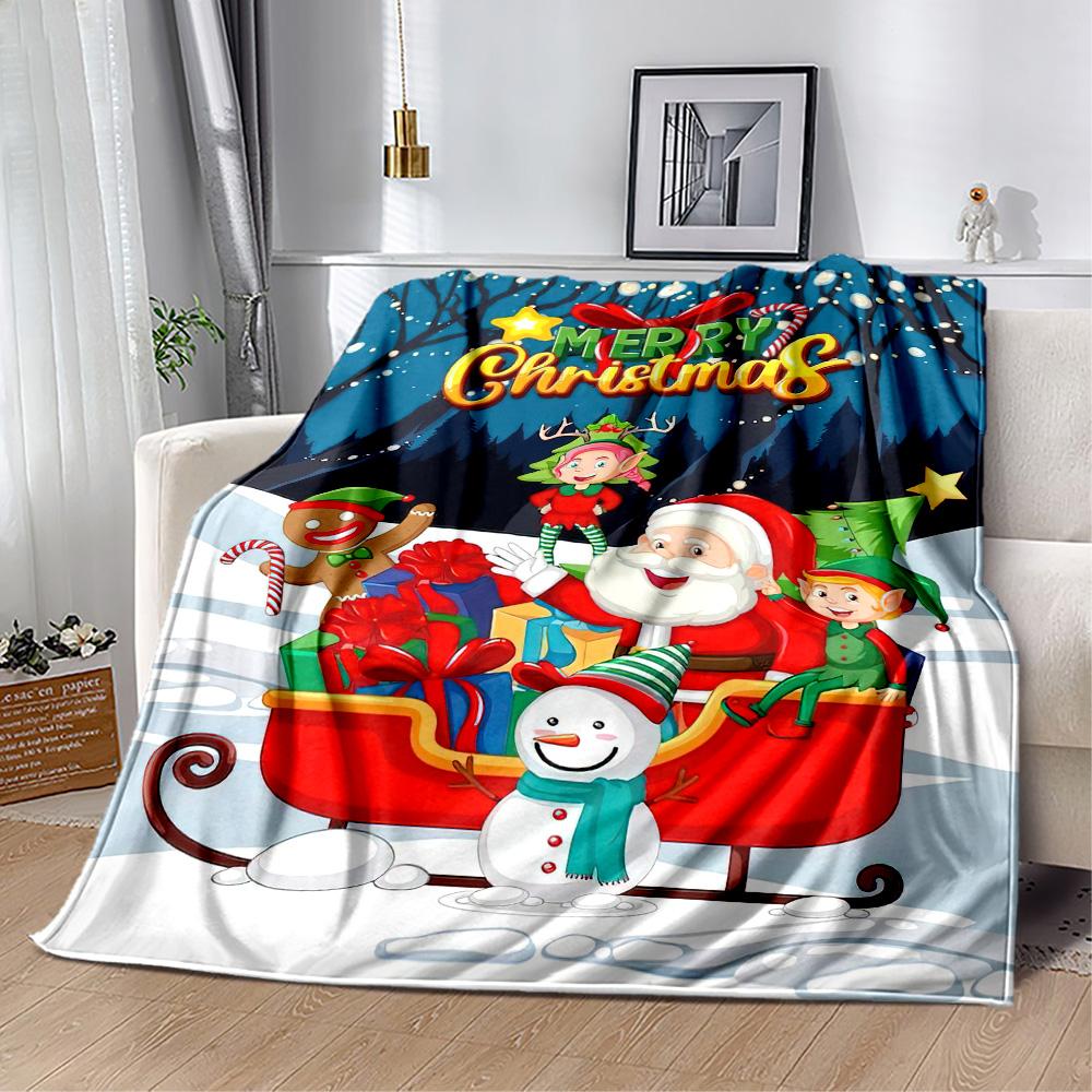 Christmas 168 Blanket Comfortable Suitable for Livingroom Sofa Seaside Four Seasons Multipurpose Stylish Decor Gifts For Family Or Friends