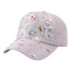 Butterfly Design Butterfly Baseball Cap Adjustable Glitter Baseball Hat Rhinestone Baseball Cap