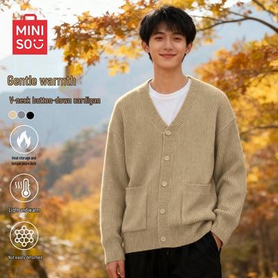 Men's Japanese Style V-Neck Cardigan Sweater