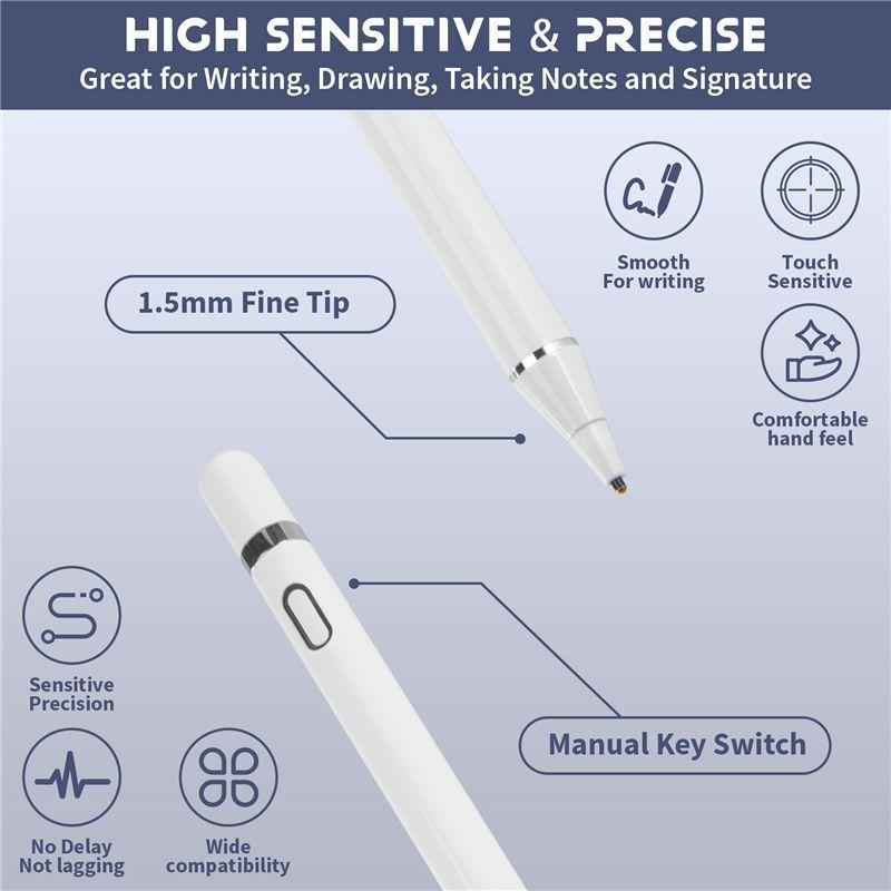 ABT-For Ipad Pro 11 12.9 10.5 9.7 2018 2017 Active Stylus Press Pen Smart Pencil For Mini 5 4 Air 1 2 3 Tablet