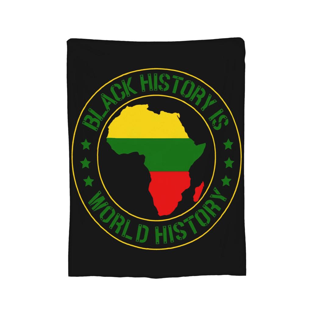 Black History Knitted Blanket Fleece  Super Warm Throw Blanket for Bedroom Sofa Bedroom Quilt