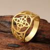 Dawapara Anello da Donna Nodo di Strega Nodo Celtico Anello Triquetra della Trinità Amuleto di Stregoneria Gioielli Wiccan in Acciaio Inossidabile