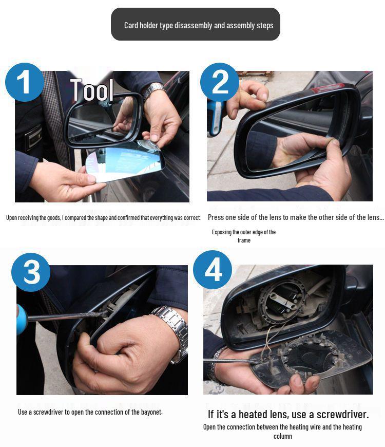 Wuling Bingo Reversing Mirrors: Wide View, Anti-Glare, Reflective