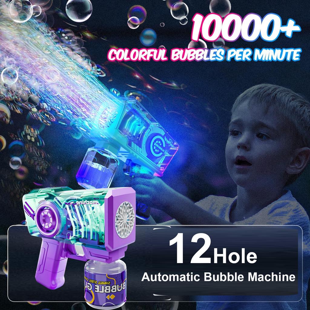 Non-Toxic Baby Bubbles Bubble Gun Handheld Electric Toy Non-Drop Soap Bubble Machine Wand Toy Outdoor Kids Toys Children'S Day Gift Kids