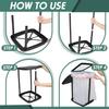 1pc Foldable Plastic Trash Can | Adjustable Height Portable Garbage Bag Holder |Rectangle No-Electricity Outdoor & Kitchen Trash