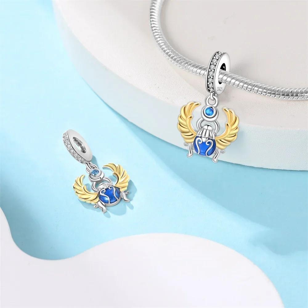 Charms Plataoriginales Four Leaf Clover Beads For Charms Copper Bracelet Beads Jewellery Making Women'S Gift
